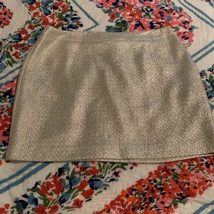 Gold metallic mini skirt size 14. NWT